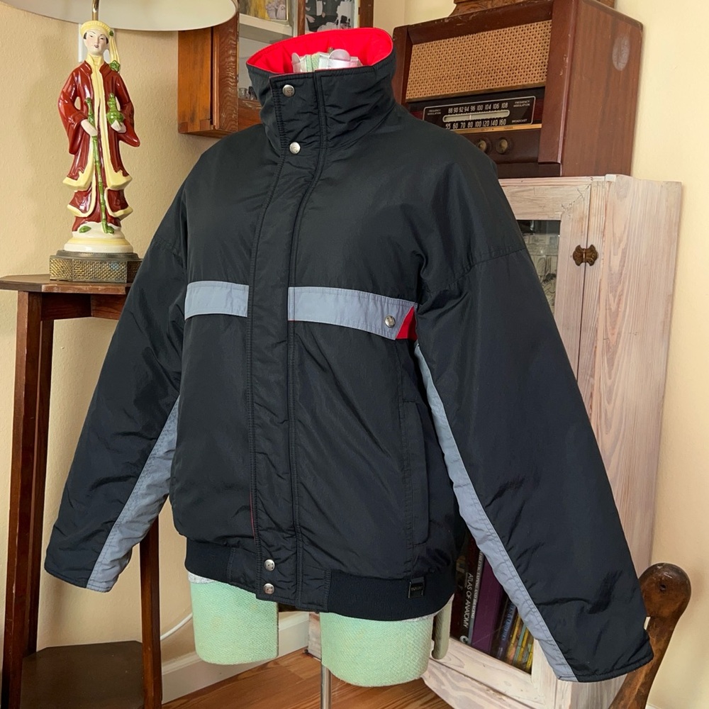Vintage 90s CornICE Red & Black Puffer Ski Coat Snow Parka Men’s Large